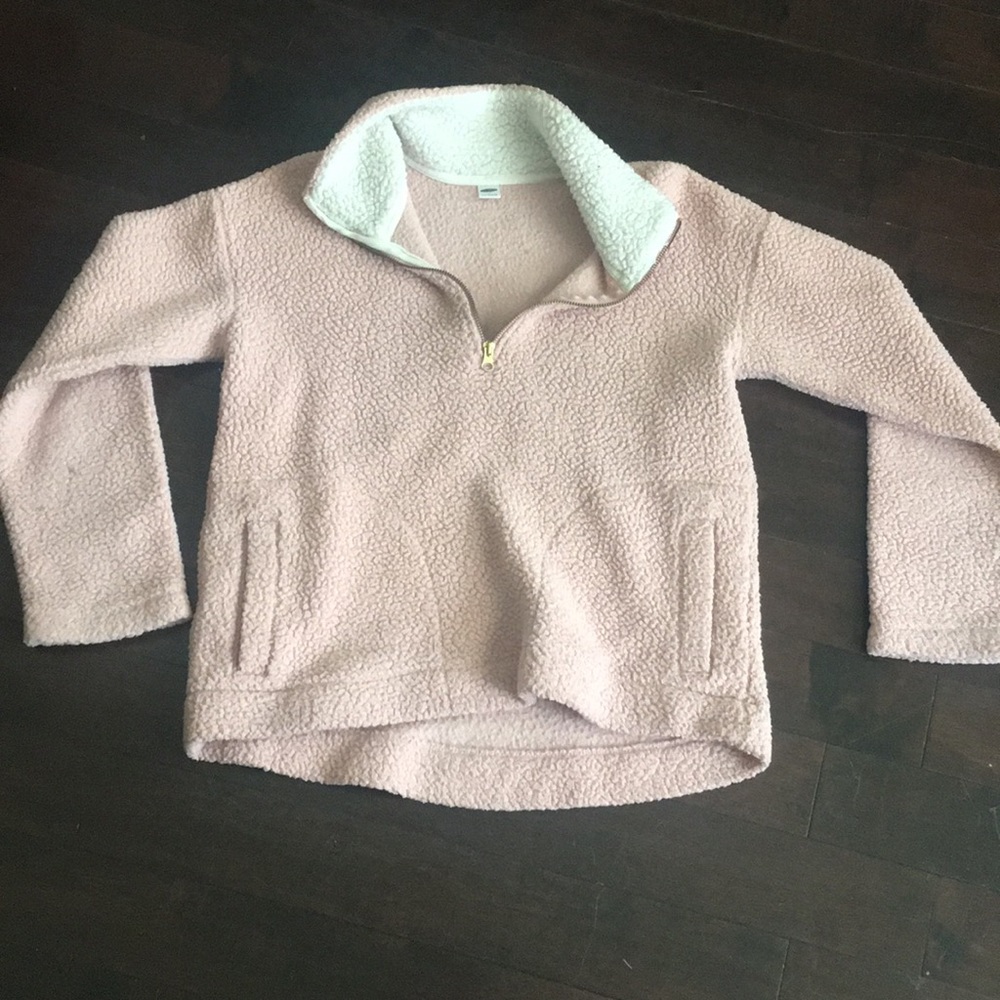 Light Pink Sherpa Pullover